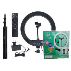 KRUHOVÁ RING LED LAMPA SVETLO 80W s priemerom 30cm pre Make-up, stojan 220cm