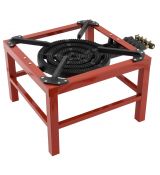 Veľký plynový horák so 4 horákmi a regulátormi