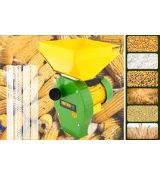 VÝKONNÝ ŠROTOVNÍK DRVIČ OBILIA MLÝN NA ZRNO 3,9 kW + VEĽKÝ NÁSYPNÍK + 4 SITÁ