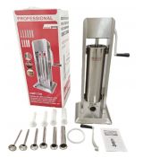 Profesionálna 9kg nerezová plnička na klobásy 2 rýchlosti 10 plniacich trubíc