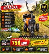 ŠPECIÁLNA PONUKA: výkonná lištová kosačka so 7HP 5,2kW motorom s objemom 198cm3, 2 rýchlosti